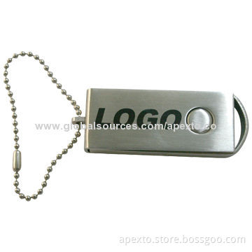 Metal Swivel USB Flash Drive, Various Colors are Available, No Software Installation Required